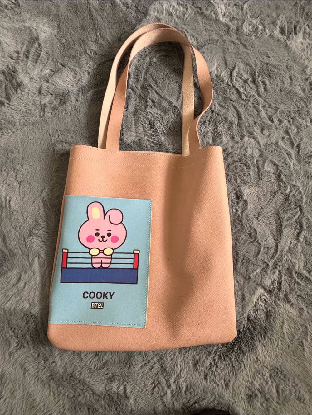 Cooky Pink Tote Bag - Cute Cartoon Shoulder Tote